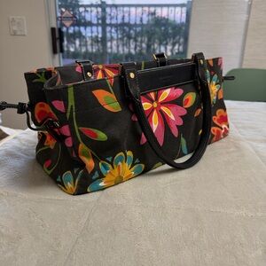 Kate Spade Black Floral Satchel